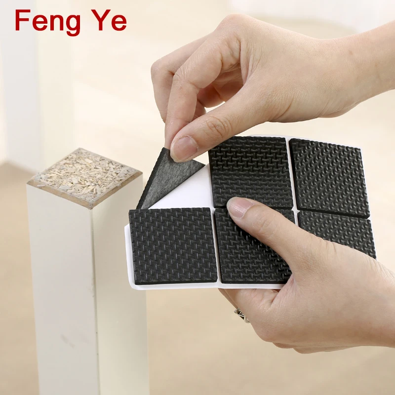 Feng Ye 1-24 шт. Самоклеящиеся противоскользящие резиновые мебельные ножки для стула