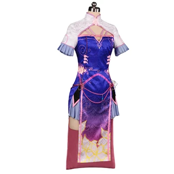 costume Игра OW D. va DVA песня Хана Косплей Костюм Cheongsam женское платье летние платья D. va костюмы Рождественская вечеринка платье костюм - Цвет: costume