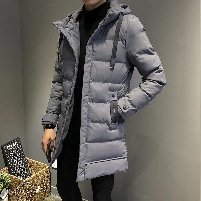 Мужская Зимняя парка теплая длинная куртка | одежда