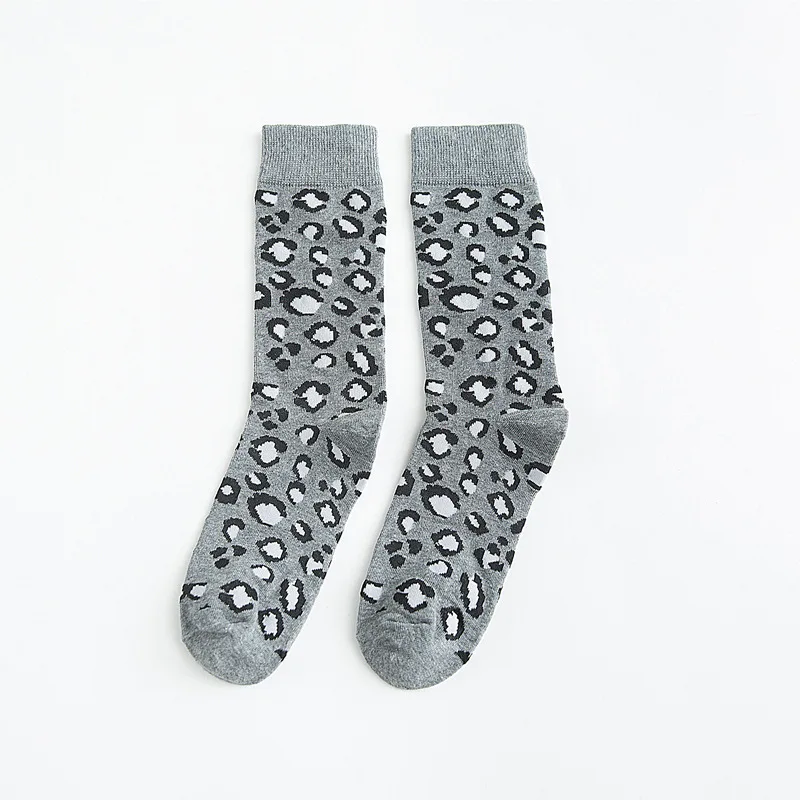 10 шт. = 5 пар/лот носки с леопардовым принтом женские осенне-зимние корейские