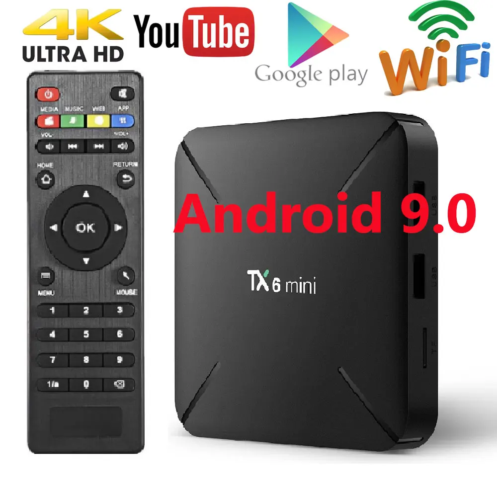 Android 9 0 ТВ коробка TX6 мини 2 Гб оперативной памяти 16 встроенной процессор Allwinner H6 4
