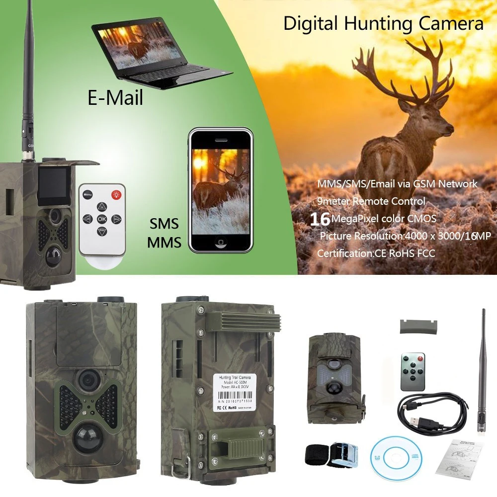 HC550M HD Trail цифровая охотничья камера MMS 16MP 0 5 S триггер GPRS GSM chasse HC 550M Беспроводная