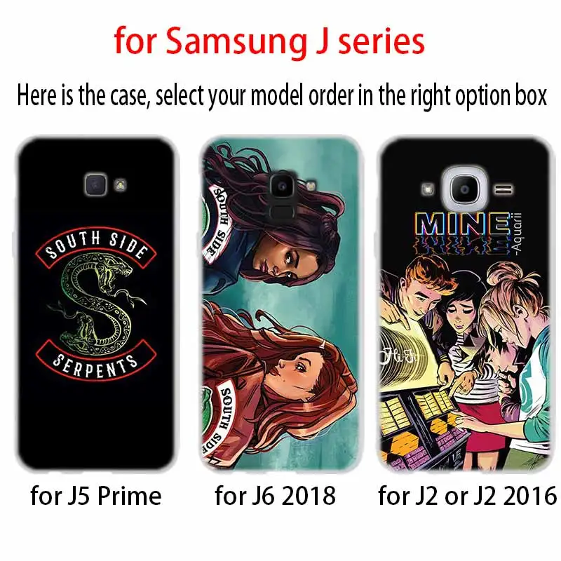 Чехол Riverdale South Side Serpents чехол из ТПУ для Samsung Galaxy J6 J8 J3 J5 J7 J4 J2 J1 Plus 2018 2016 2017 EU Prime