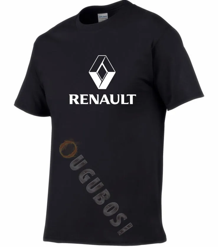 Renault логотип автомобиль печать футболка белый бесплатная доставка | Мужская