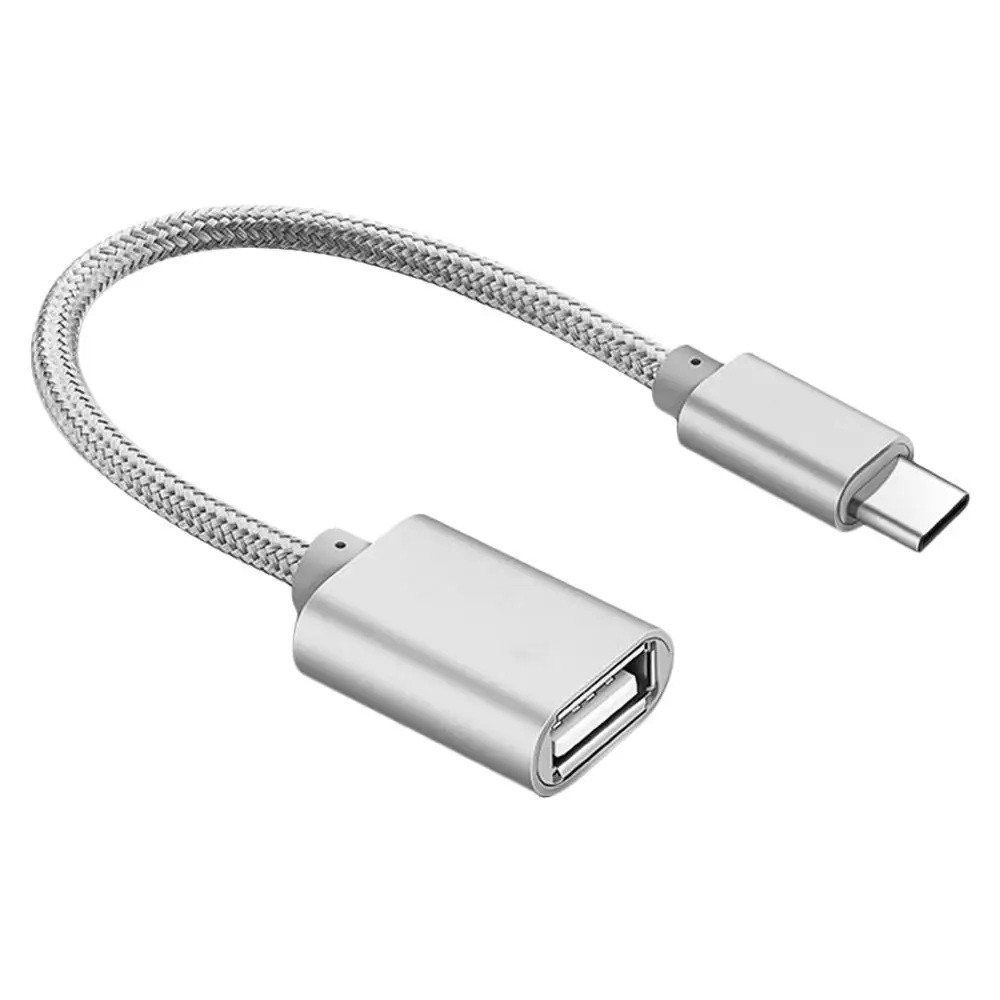 sliver Металл USB C 3,1 Тип C штекерным USB OTG Женский синхронизации данных конвертер Кабель-адаптер - Цвет: sliver