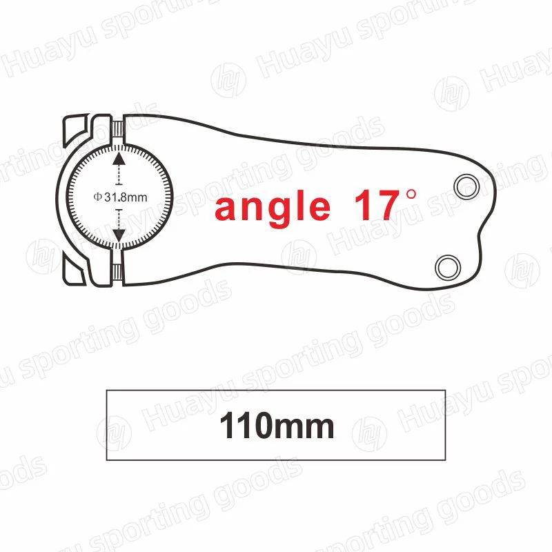 17 angle x 110mm KEDDIE WCS дорожный велосипедный стержень алюминиевый углеродный стержень MTB горный велосипед Стволовые части велосипеда 31,8*70-120 мм UD глянцевый черный - Цвет: 17 angle x 110mm