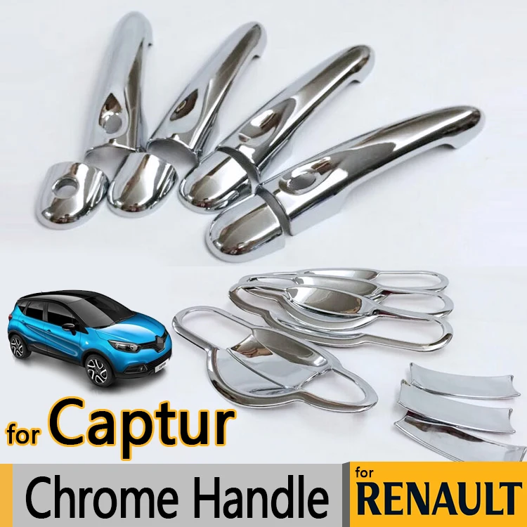 Для Renault Captur Роскошные хромированные покрытия для дверных ручек аксессуары