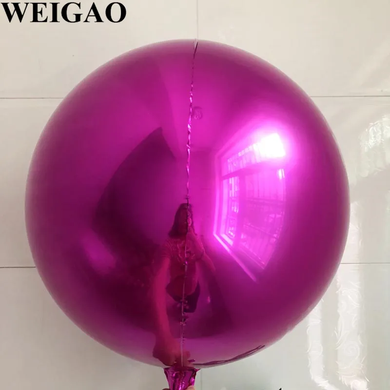 Rose Red WEIGAO 1 шт., 22 дюйма, 4D идеальные круглые воздушные шары из фольги, розовое золото, рождественские украшения, воздушные шары на день рождения, свадьбу, вечеринку, шары - Цвет: Rose Red