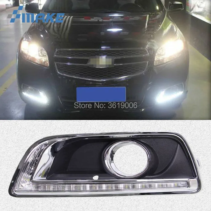 SmRKE для Chevrolet Malibu 11 15 светодиодный DRL дневные ходовые огни привод белый + желтый