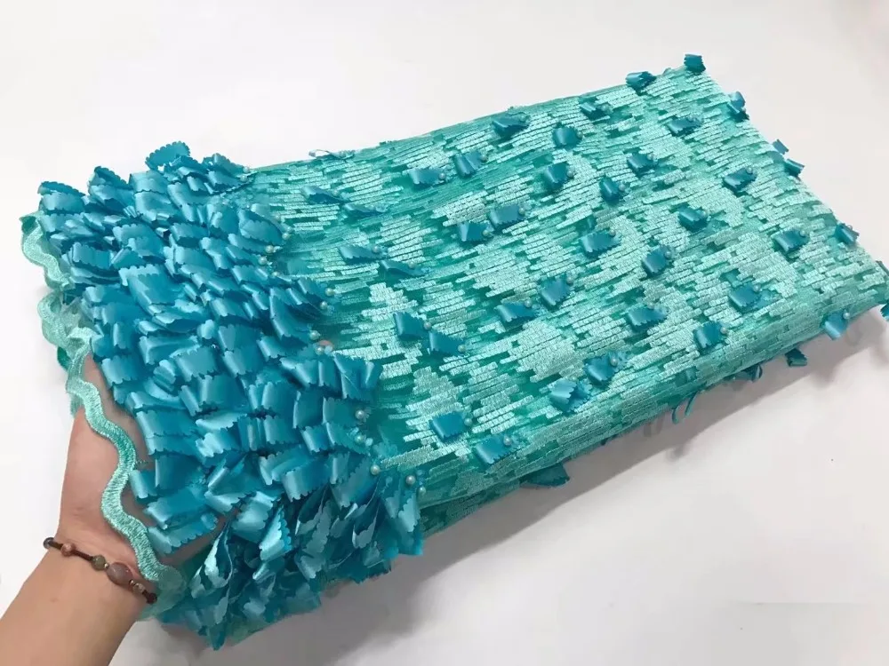 Горячие продаж Африканский 3D кружевной ткани последний стиль кружевная тесьма с