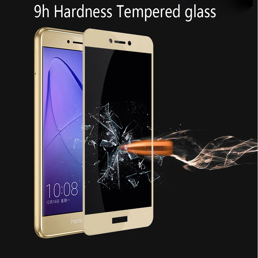 Полное покрытие из закаленного стекла для huawei Honor 8 Lite 6X 5C 9 6A 6C Защитная пленка