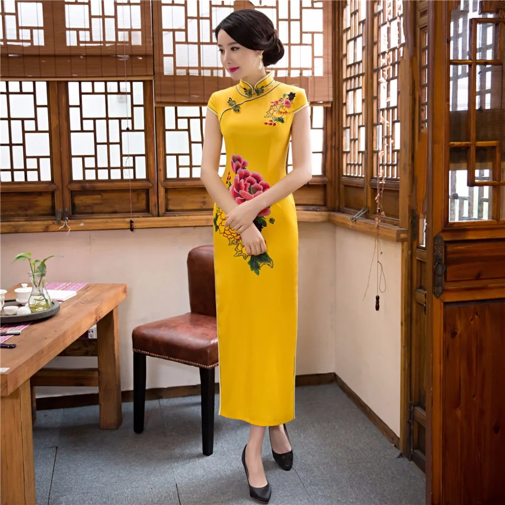 Шанхай история китайская Невеста Qipao длинное китайское стильное платье Кружева традиционный ченсам китайское платье восточное платье 3 цвета
