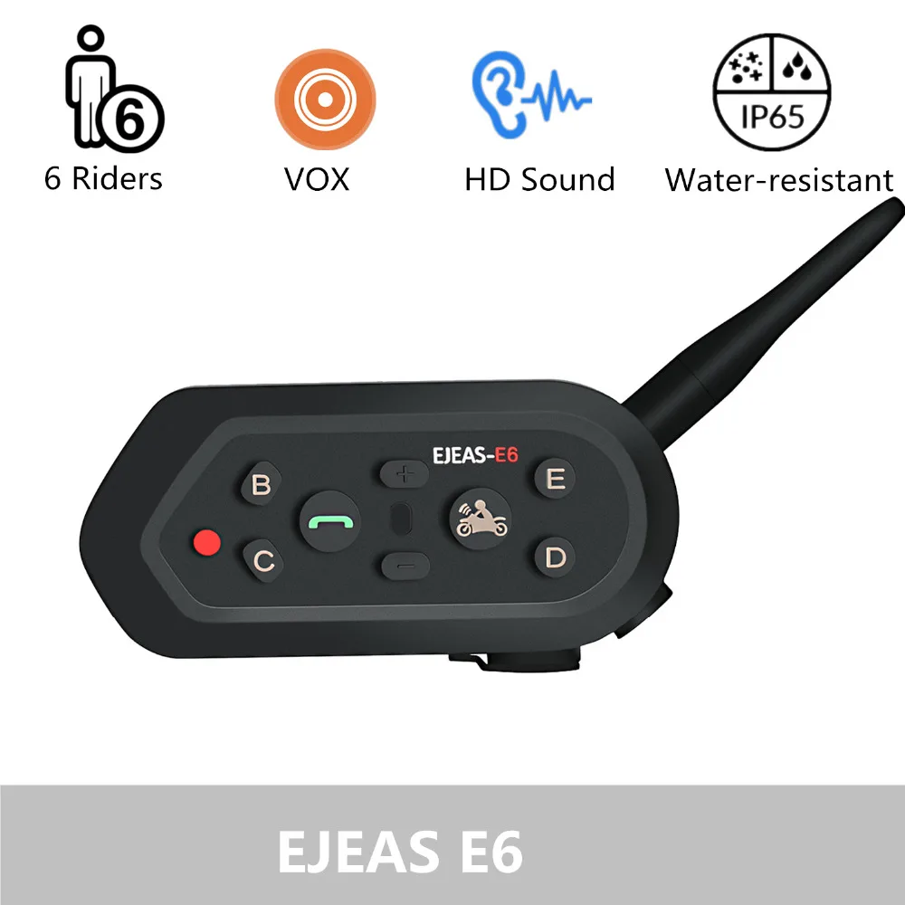 Bluetooth гарнитура для мотоциклетного шлема VOX AUX GPS 6 человек|intercom motorcycle|intercom videointercom |