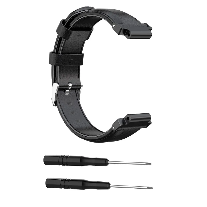 Ремешок из натуральной кожи для смарт часов Garmin Forerunner 220 230 235 620 735 735XT S20 S5