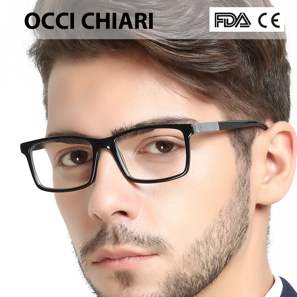 OCCI CHIARI мужские очки оправа оптическая Мужская классическая квадратная ацетатная оправа для очков при близорукости очки W-CACCI