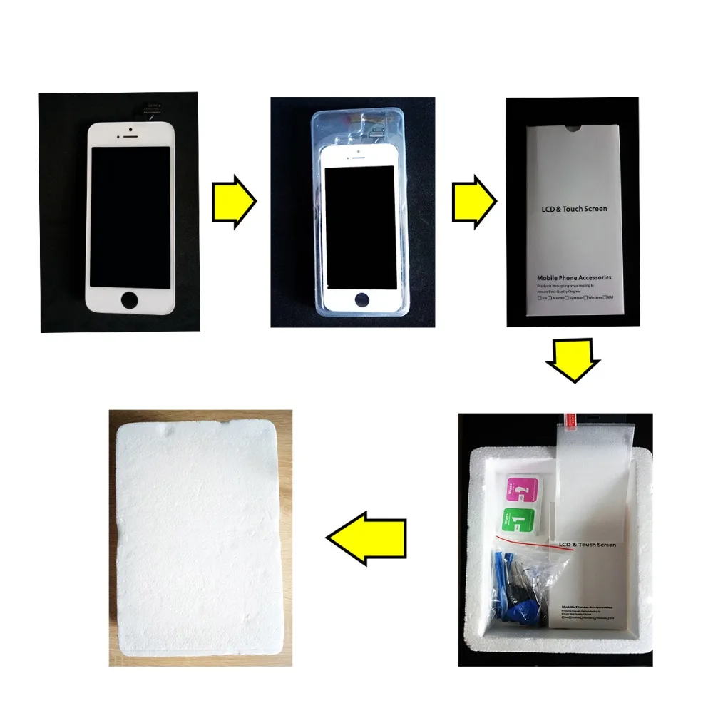 Сменный ЖК-дисплей для iphone 5c сенсорный ЖК-экран дигитайзер сборка протестирована