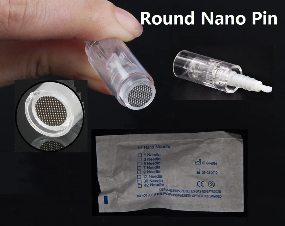 300 шт. круглый картридж с иглой Nano Pin байонетная/спиральная муфта для