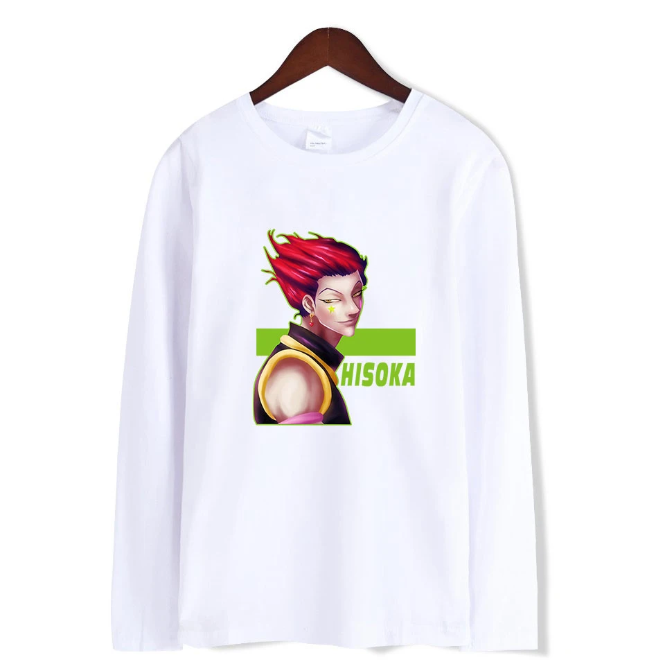 Новые повседневные Модные хлопковые футболки hisoka с принтом в стиле хип хоп для
