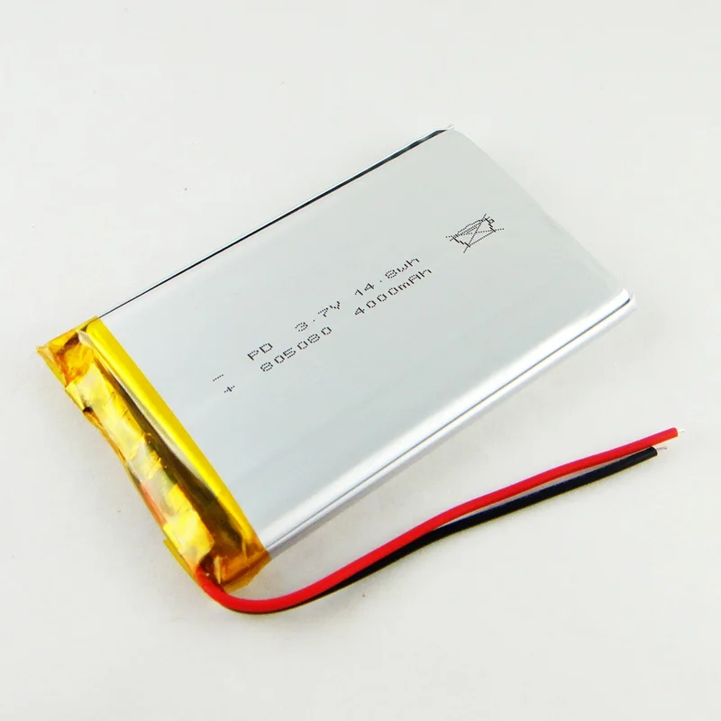 

Brown 3.7V lithium polymer battery 805080 mobile power charging treasure built-in 4000mAh core Rechargeable Li-ion Cell