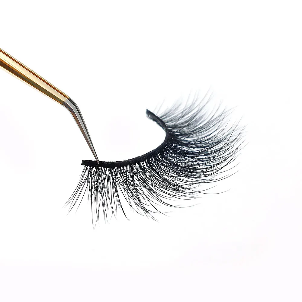 Накладные 3D ресницы из меха норки многоразовые ручной работы натуральные легко