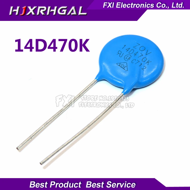 

10 шт. 470K Piezoresistor 14D470K 47 в Varistor резистор