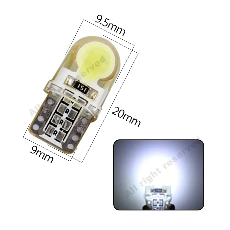 15 шт. Авто T10 холодный белый 194 W5W 168 COB 8 SMD кварцевая Автомобильная LED супер яркая