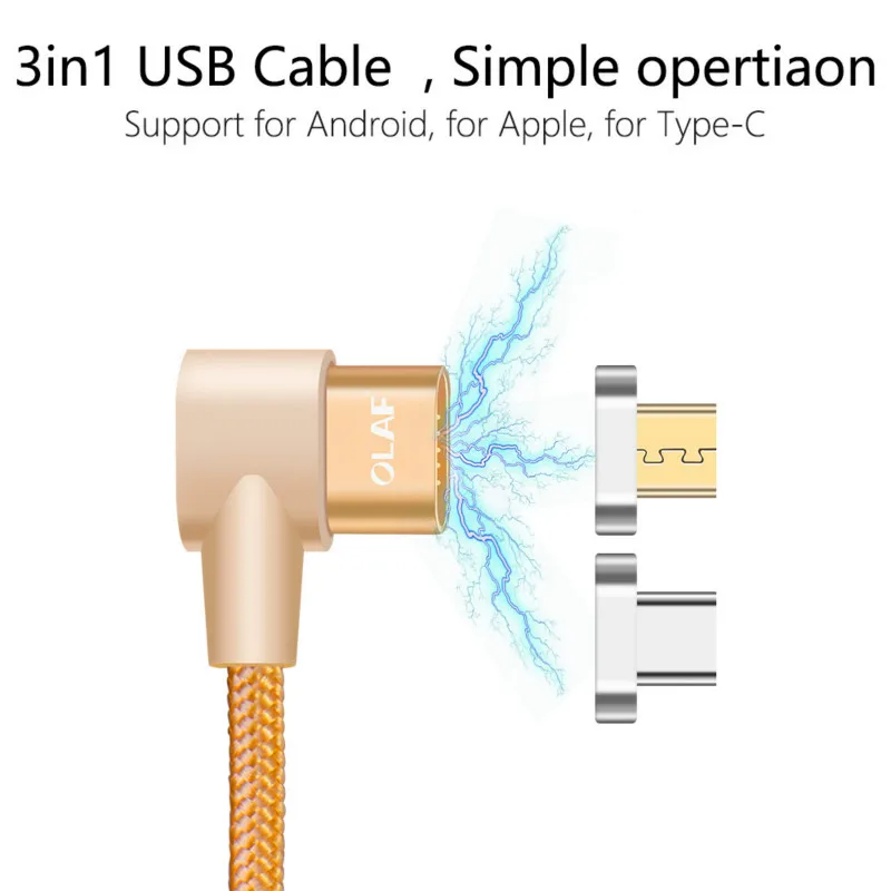 90 градусов Micro USB TypeC L Line магнитные зарядные кабели для iphone XR XS Max samsung Galaxy Note9