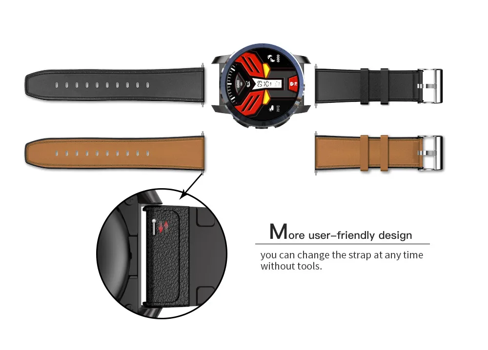 Kospet Optimus/Optimus Pro/Hope Lite Brave Смарт-часы Android-телефон кожаный ремешок pk MI band honor band