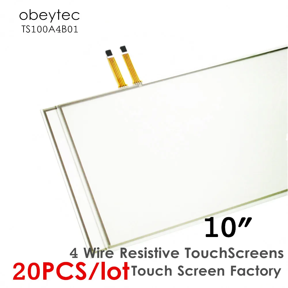 20 шт.! 10 дюймовый сенсорный экран Obeytec с сопротивлением 4:3 4 проводная Сенсорная