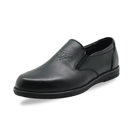 DK760042-2T Apakowa Junior Мальчики корова кожаный крючок и петля классическая черная школьная удобная повседневная обувь Лоферы для маленьких мальчиков Свадебная вечеринка - Цвет: DK760042-2T