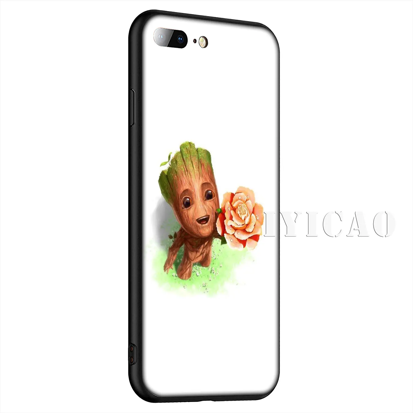 Силиконовый мягкий чехол IYICAO Guardian Rocket енот Groot Treeman для iPhone XR X XS Max 8 7 6 S Plus 5 5S SE |