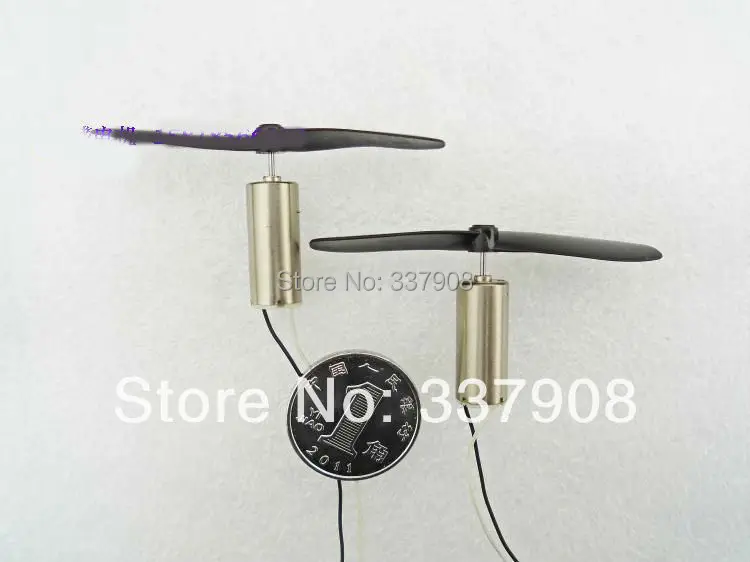 2pair/lot 7*16 MM High Magnetic Coreless Motor 4.2V/55000RPM + Propellers For Remote Control Aircraft/quadcopters Tail | Обустройство