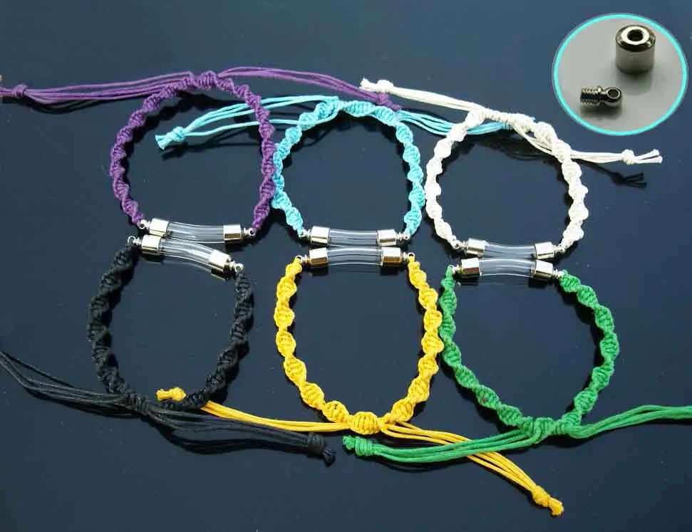 Предварительно склеенные никелированные браслеты с винтовой крышкой (разные