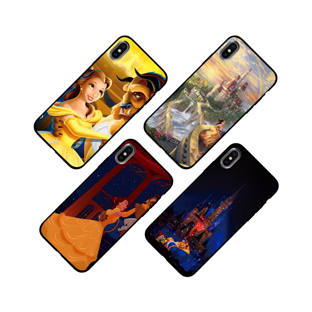 Чехол Beauty And The Beast из мягкого TPU для Apple iPhone 6 6S 7 8 Plus 5 5S SE X XS MAX XR из силикона.