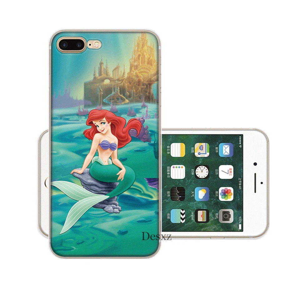 Desxz Ariel Little Mermaid De Case for iPhone 7 8 6 6s Plus 11 Pro X XR XS Max 5 5S SE Cover Bag |