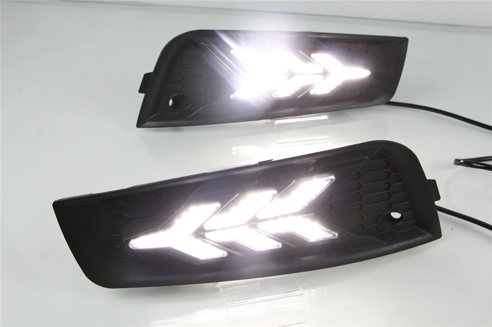 Cscsnl 2 шт. для chevrolet cruze 2009 2010 2011 2012 2013 DRL Дневной светильник колпак противотуманных фар с желтым сигналом поворота