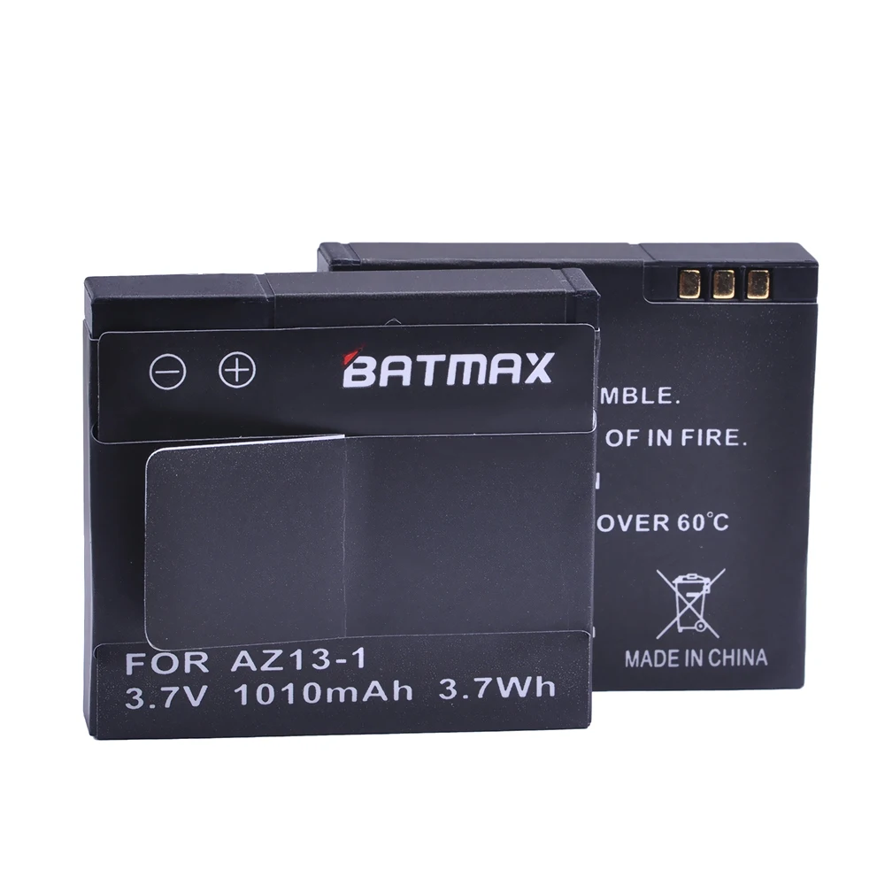 Аккумулятор Batmax 2pc AZ13-1 AZ13 литий-ионный для экшн-камер Xiaomi Yi | Электроника
