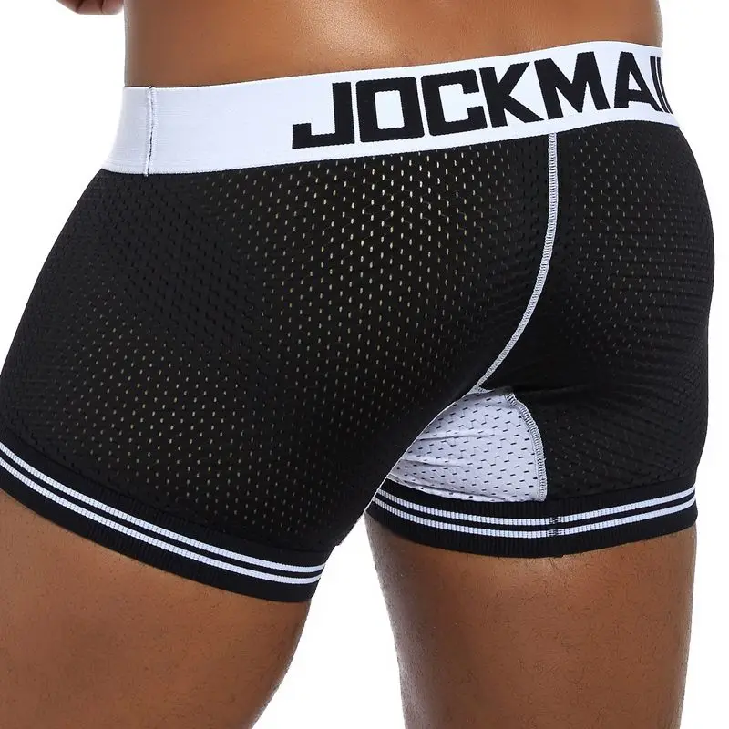 Брендовые мужские боксеры, соблазнительные мужские нижнее белье cueca, боксеры, мужские сетчатые шорты, Мужская одежда, боксеры, нейлоновые эластичные штаны для фитнеса