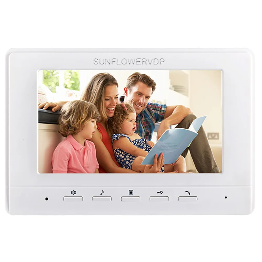 7 дюймов цветной монитор черный/белый видеодомофон система Rfid видео дверной