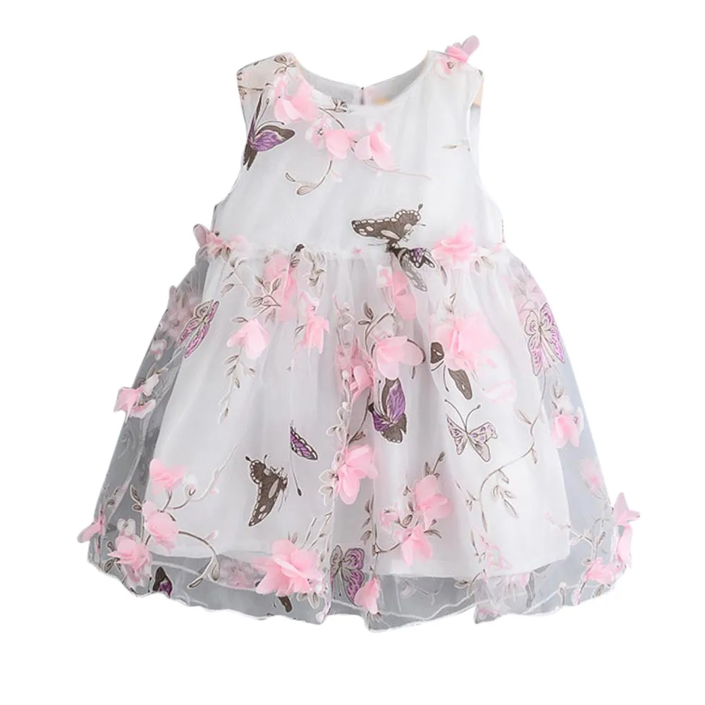 Toddler Baby Girls Princess Party Clothes Flower girl dresses clothes Sleeveless Tulle Tutu Dresses 0329 | Детская одежда и обувь