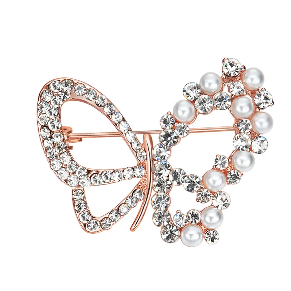 Женская романтичная брошь в форме бабочки аксессуары для одежды из сплава с