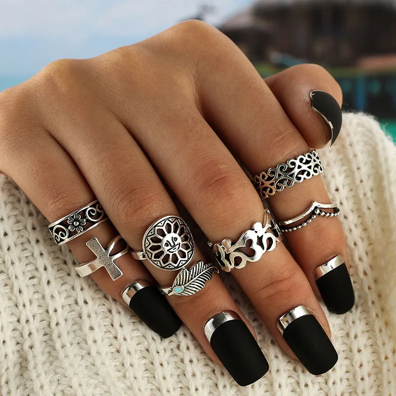 Модные солнцезащитные цветы египетские bijuterii 7 pic/sit крошечные кольца bague lot sortijas