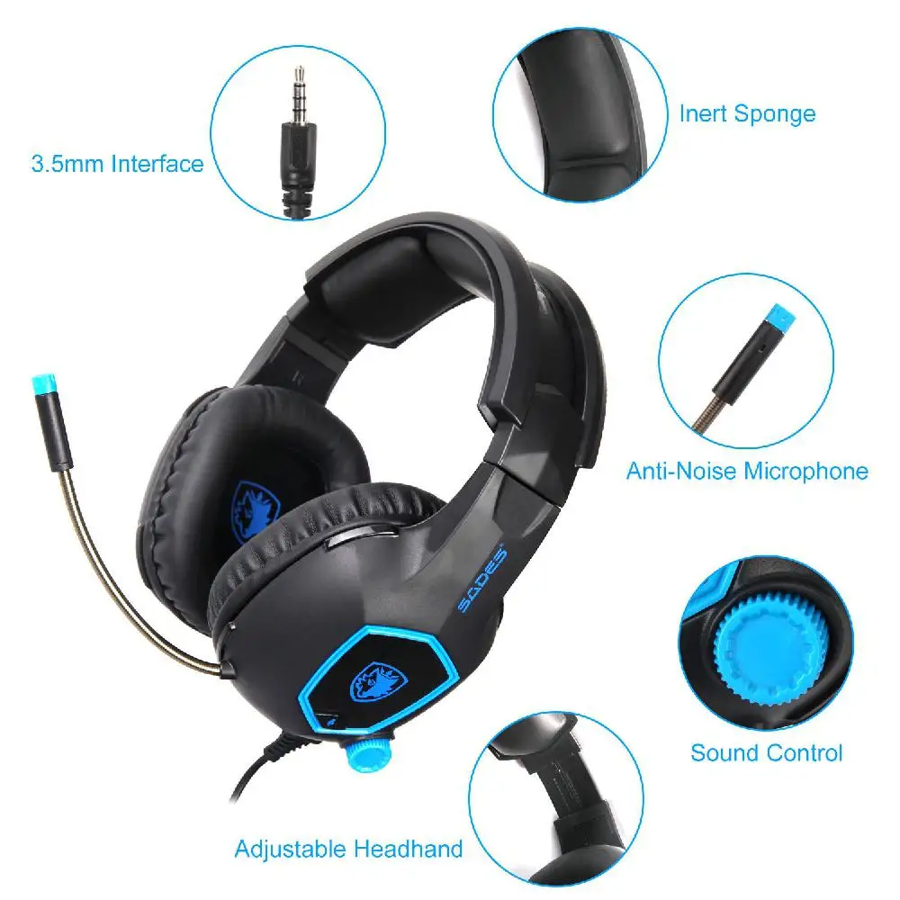 Kuulee SA 818 3 5 мм Проводные игровые гарнитуры наушники с шумоизоляцией Наушники