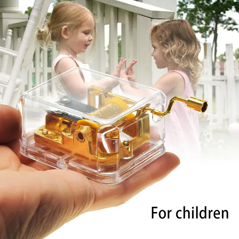2019 Новый мини Забавный ручной механизм антикварная прозрачная музыкальная
