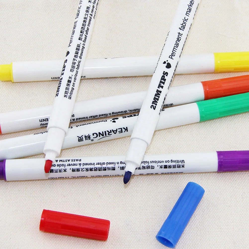 6 шт. пигментный маркер ручка чернила текстильные художественные футболки лайнер