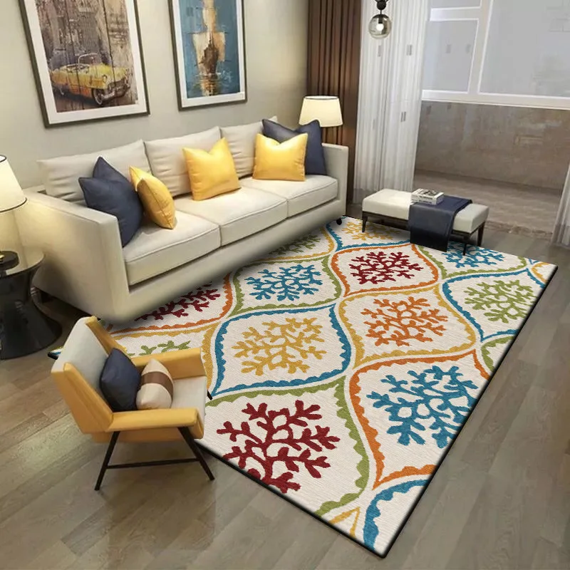

Nordic Style Geometric colour Carpet Memory Foam Bedroom Area Rugs Doormat Living Room Hallway Soft Carpets Kitchen Floor Mats