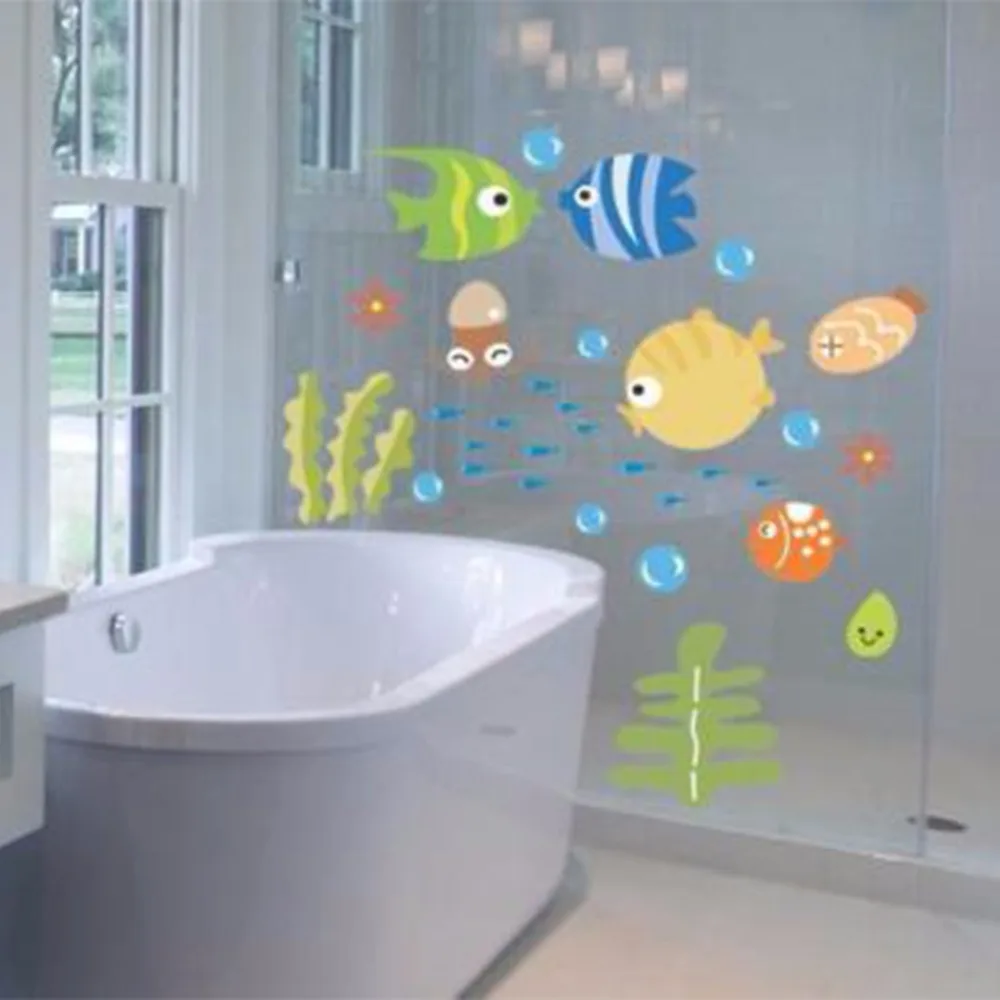 Imixlot DIY Прекрасный мультфильм Рыба Морской пузырь океан мир Съемный Decortaion Санузел