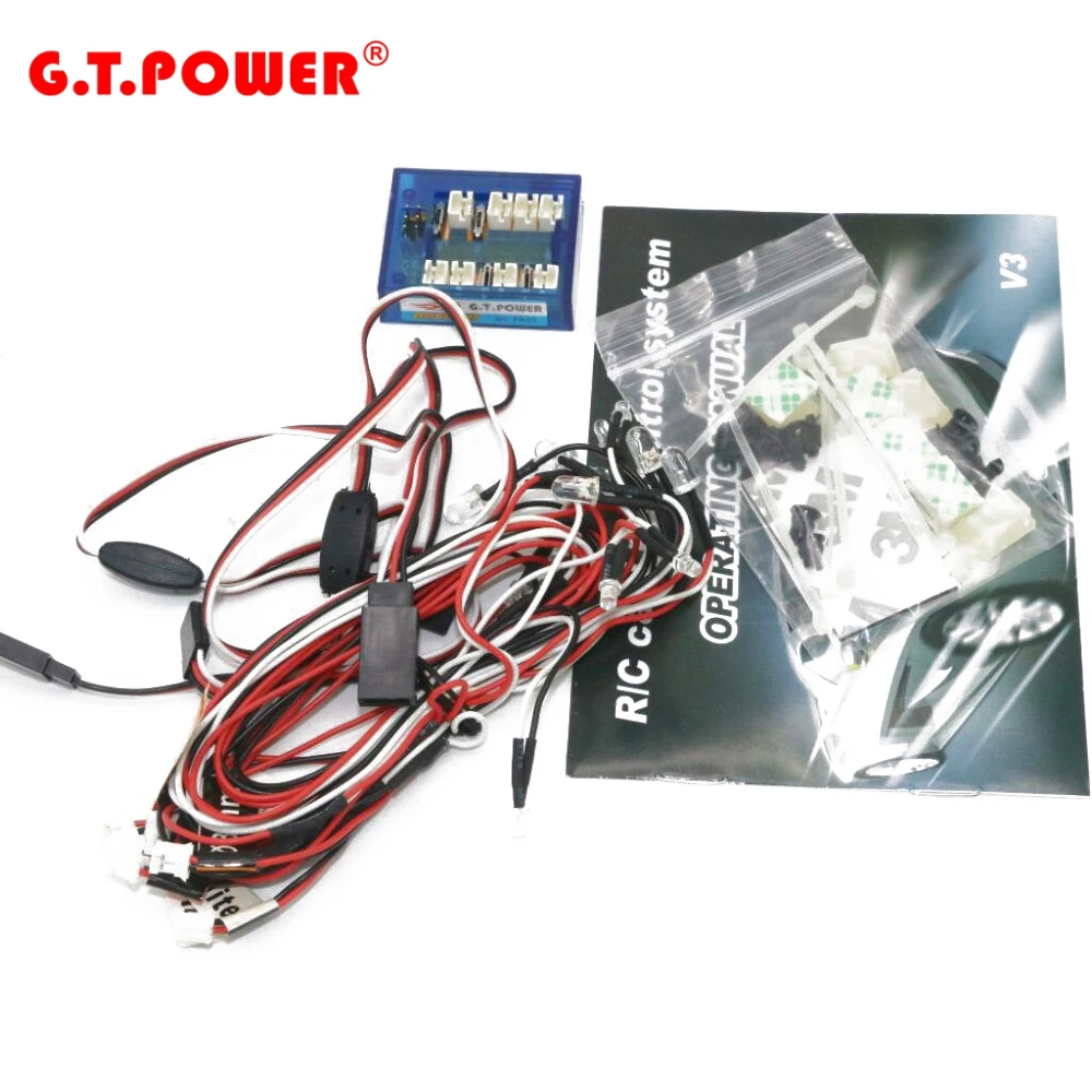 GT Мощность RC Автомобиль светильник ing 8LED мигающий провода Системы 2 PPM FM FS 4G