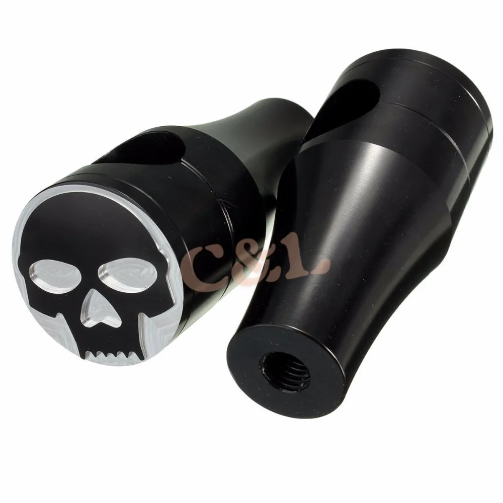 Новый мотоциклетный зажим для руля с черепом 1 &quot25 мм черная заготовка крепления