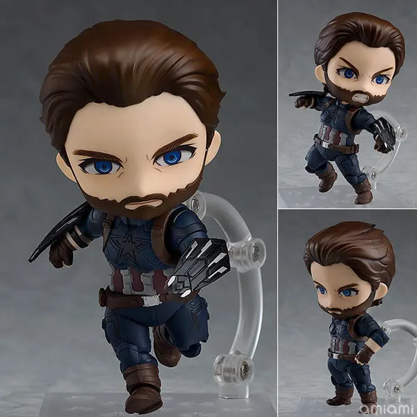 Marvel Мстители: война бесконечности Nendoroid 923 Капитан Америка милый кавайный супер герой 10 см фигурка игрушки